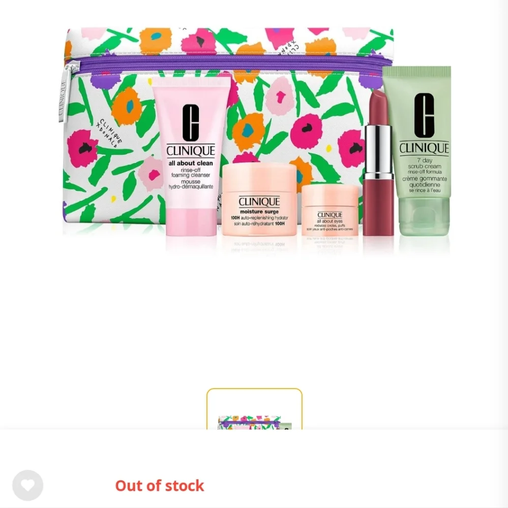 Clinique Must-Haves Skincare & Beauty 6 Piece Set with Pouch BNWT SO $105